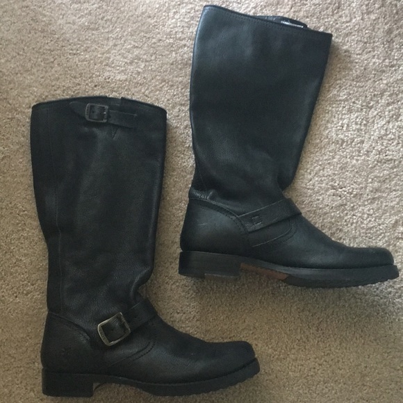 SOLD!!!! tall Veronica slouch heeled buckle boots - Picture 6 of 8